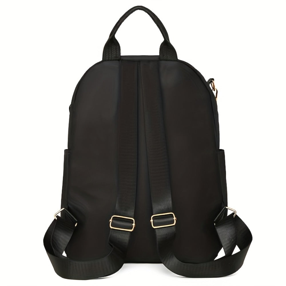 Unisex Backpack For Women And Men - Softshell Lightweight Daily Backpack With Front Zipper Pocket, Adjustable Shoulder Straps - Durable Nylon Travel, School, Office Backpack - Simple Everyday Tote