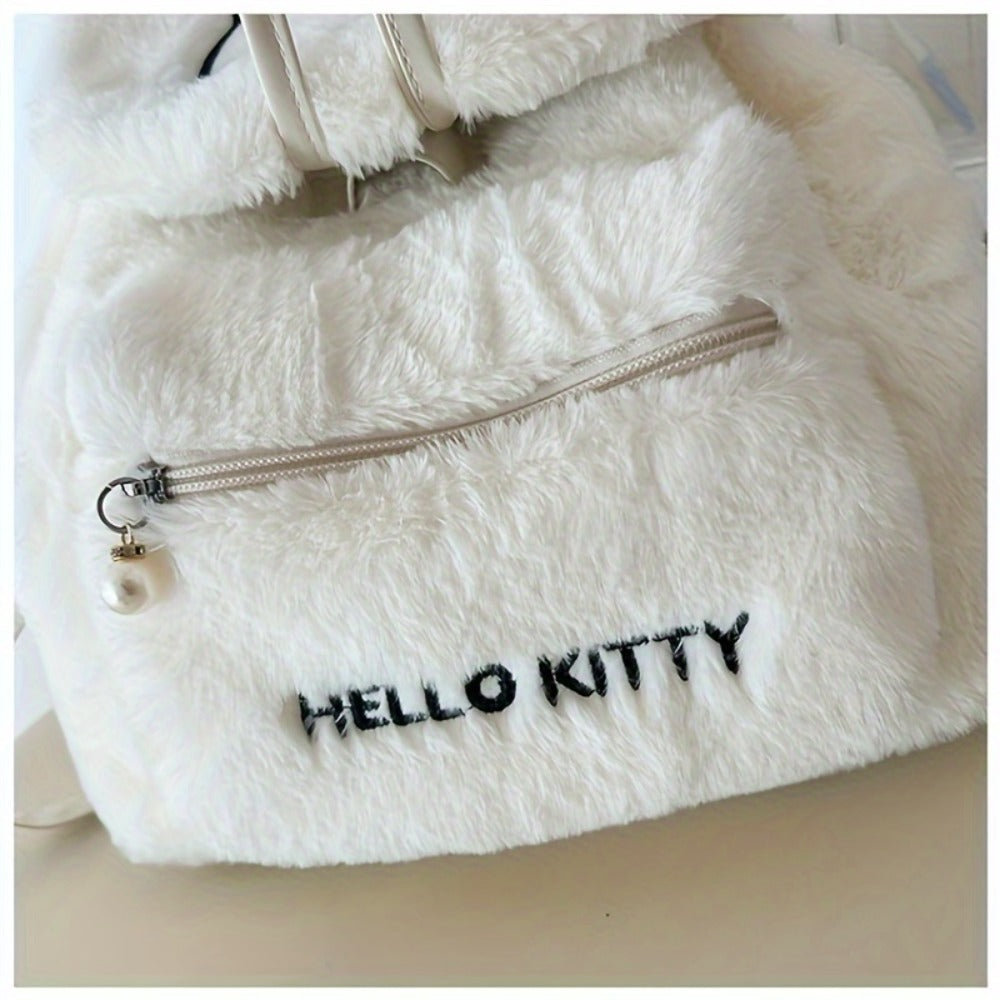 (Authorized) 1 Sanrio Cartoon Hello Kitty, Black Rice And Other Pattern Shoulder Bags, Sweet And Cute Women's Backpacks