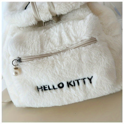 (Authorized) 1 Sanrio Cartoon Hello Kitty, Black Rice And Other Pattern Shoulder Bags, Sweet And Cute Women's Backpacks