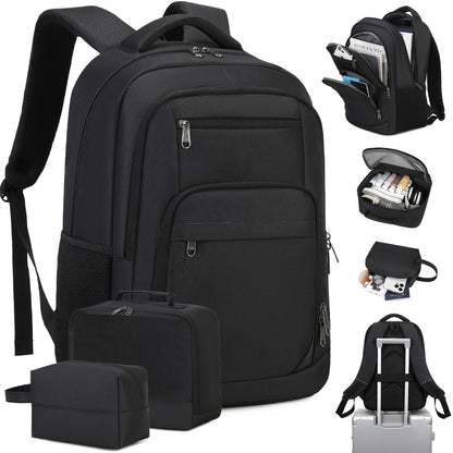 Unisex Backpack, Teen School Bag, 15.6-Inch Laptop Backpack, Business, College, Travel, And Daily Commute 3pcs Set