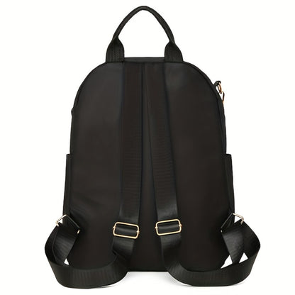 Unisex Backpack For Women And Men - Softshell Lightweight Daily Backpack With Front Zipper Pocket, Adjustable Shoulder Straps - Durable Nylon Travel, School, Office Backpack - Simple Everyday Tote