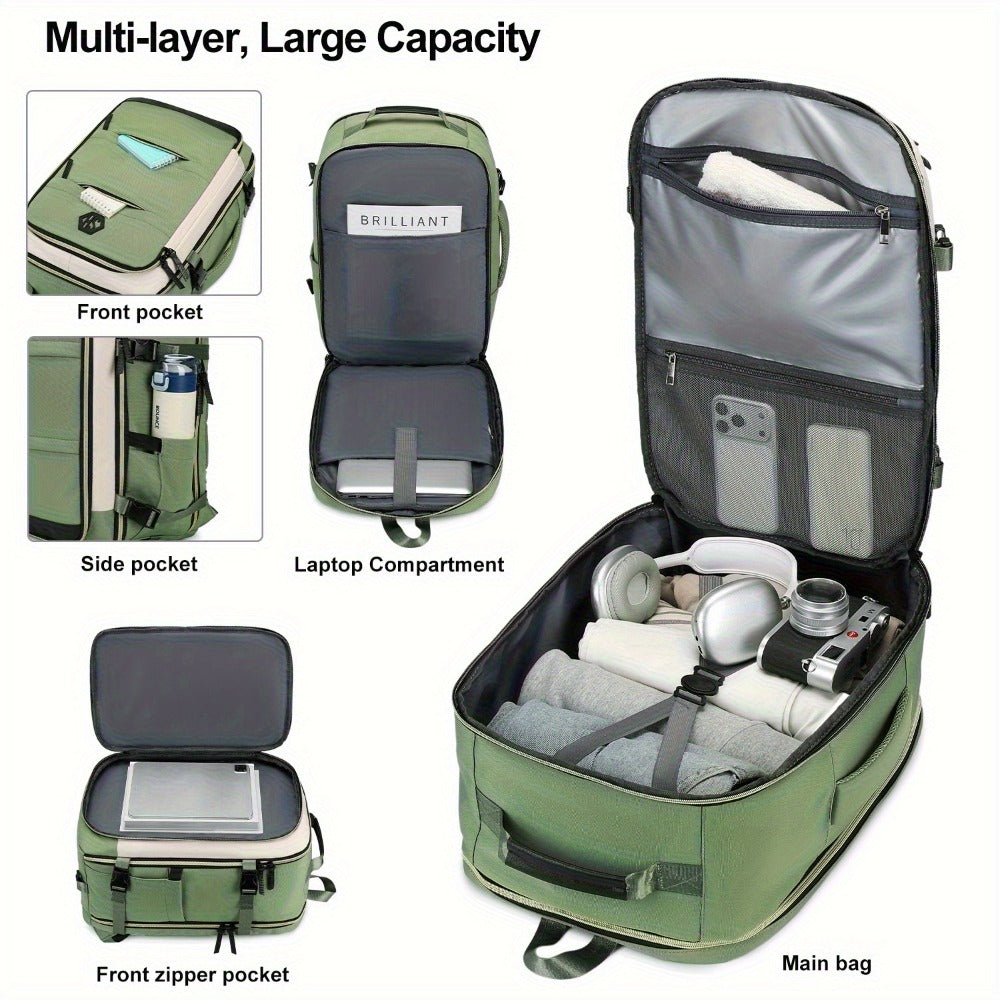 Backpack with Six Wheels, Designed for Business And Travel Commuting, Can Be Taken on Board, Features a Compartment for Laptops, Fits 17-Inch Laptops, Suitable for Adults