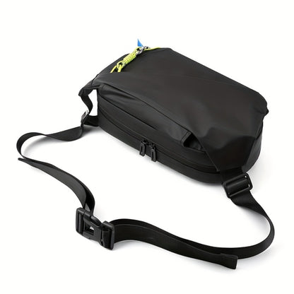 High Quality shoulder bag, high-density nylon fabric, magnetic buckle, flexible, trendy, portable water cup bag, large capacity, fashionable, Men's bag, breathable, smooth zipper, free pendant for same day shipment
