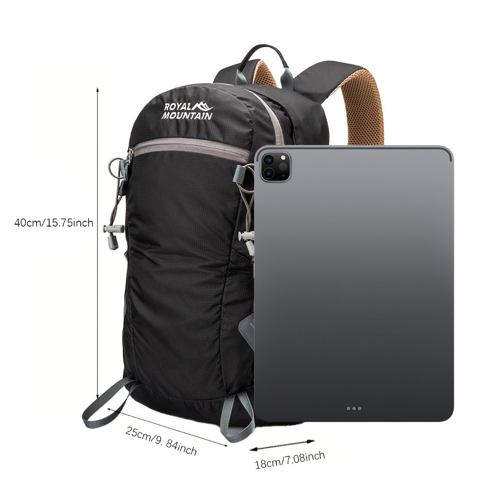 Men Women Hiking Backpack, Outdoor Camping Rucksack, 5.28gal Daypack with Rain Cover, Lightweight Travel Bag Durable for Weekend Getaway, Casual Daypack for Cycling Camping Running