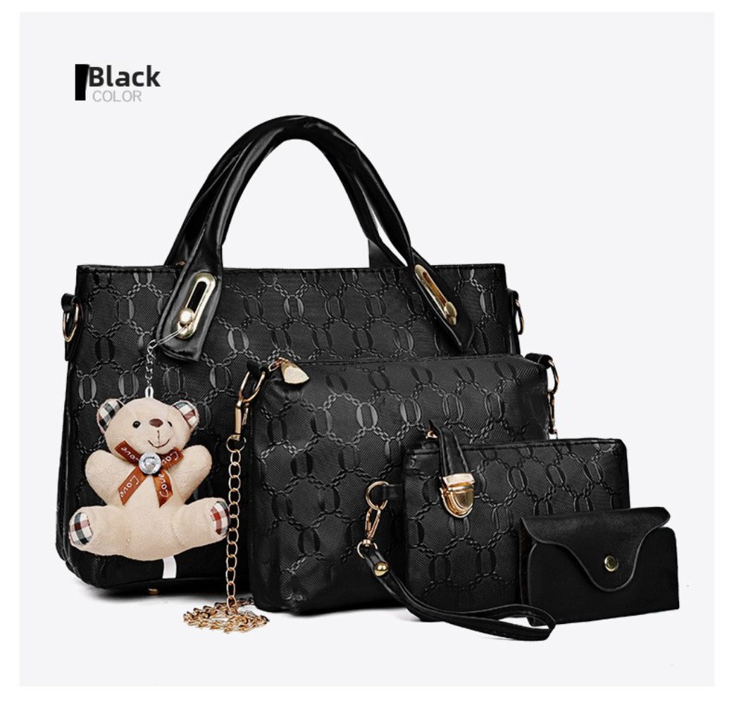 2025 New Trendy Leisure Four-Piece Set for Mothers And, Women'S Single-Shoulder Crossbody Handbag