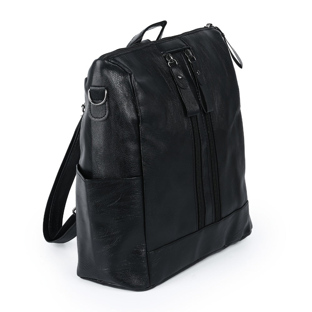 Laptop Backpack – Vegan Leather, Multi-Pocket, Large Capacity, for Travel & Work | Bag Vero – detail view 8
