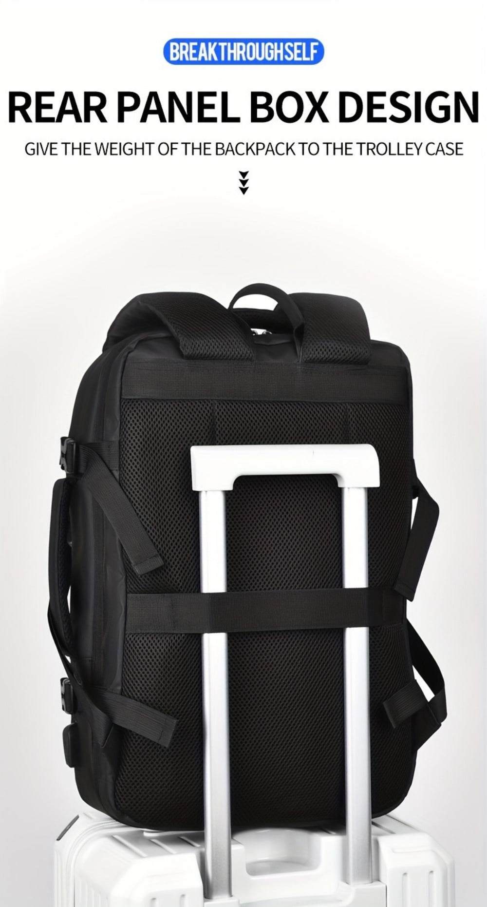 Backpack for Women – Nylon, Convertible, Multi-Pocket, for Travel & Work | Bag Vero – detail view 26