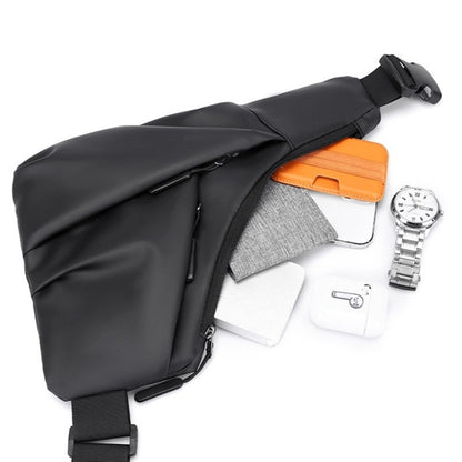 1pc Men's Chest Bag - Adjustable Crossbody Bag with Lightweight Design & Secure Strap, Compact Messenger Bag for Travel, Work, College, Everyday Use - Unisex Sling Bag for Men & Women (Black), College Essentials, Minimalist Style, Highquality Fabric, Urba