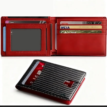 Men's Ultra-Slim Wallet - Genuine Leather Wallet - Anti-Theft Money Bag Bi-fold Wallet - Ultra-Slim Credit Card Holder A perfect gift for birthdays, anniversaries, Father's Day, Christmas, or any other occasion. 4.4 x 3.2 x 0.47 inches (Note that X1-10 ar