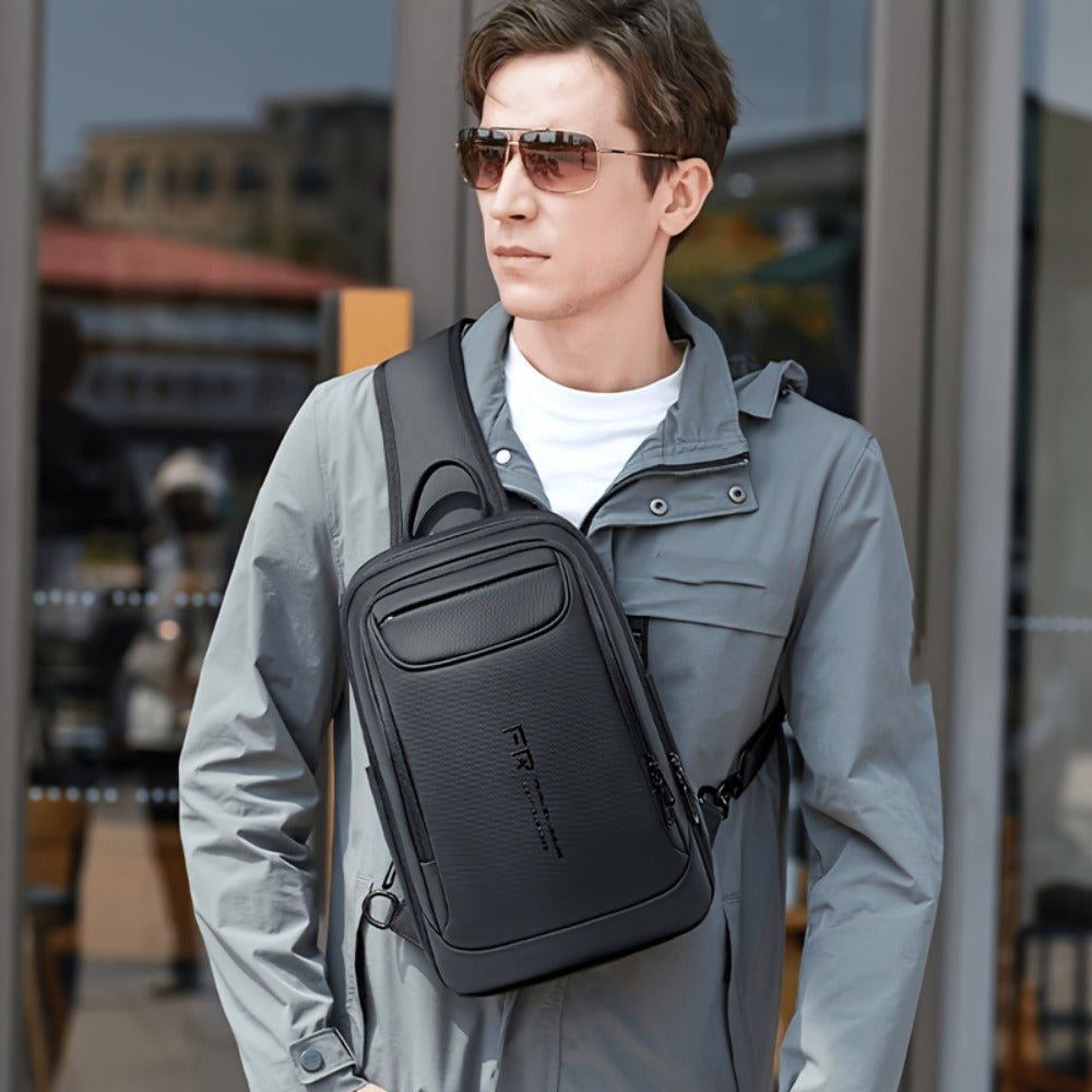 [FENRUIEN Chest Bag] FENRUIEN Men's Chest Bag - Multifunctional Shoulder Crossbody Bag - Compact Backpack for 9.7-Inch Tablets - Convenient for Summer Outings