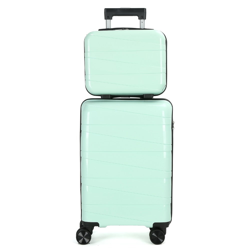 Luggage Box, Duffel Bag, Suitcase, Briefcase, 20-inch Luggage + 14-inch Handbag Set, 360° Rotatable Wheels, ABS High-hard Material, Phone Holder, Suitable for Students And Various Purposes Such As Going to School, Business Trips, And Traveling.