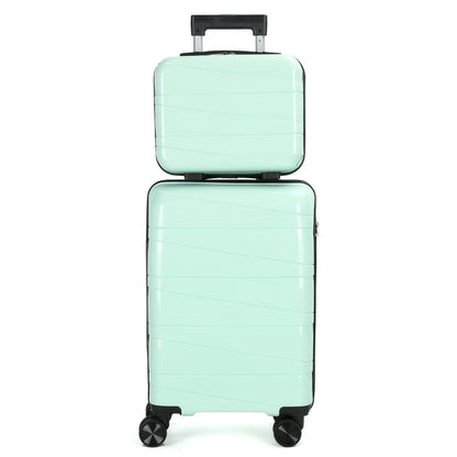 Luggage Box, Duffel Bag, Suitcase, Briefcase, 20-inch Luggage + 14-inch Handbag Set, 360° Rotatable Wheels, ABS High-hard Material, Phone Holder, Suitable for Students And Various Purposes Such As Going to School, Business Trips, And Traveling.