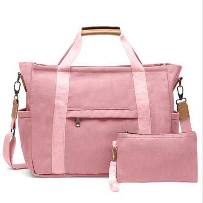 2PCS Sets Canva tote bag with Makeup Bags for Women, Casual Beach Crossbody Hobo Messenger Handbag Purses Bags for Work Gym Travel Shopping