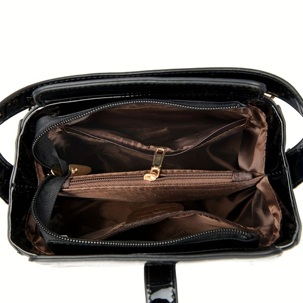Crossbody Bag for Women – Crocodile Pattern Bucket Multi Functional | Bag Vero – detail view 6