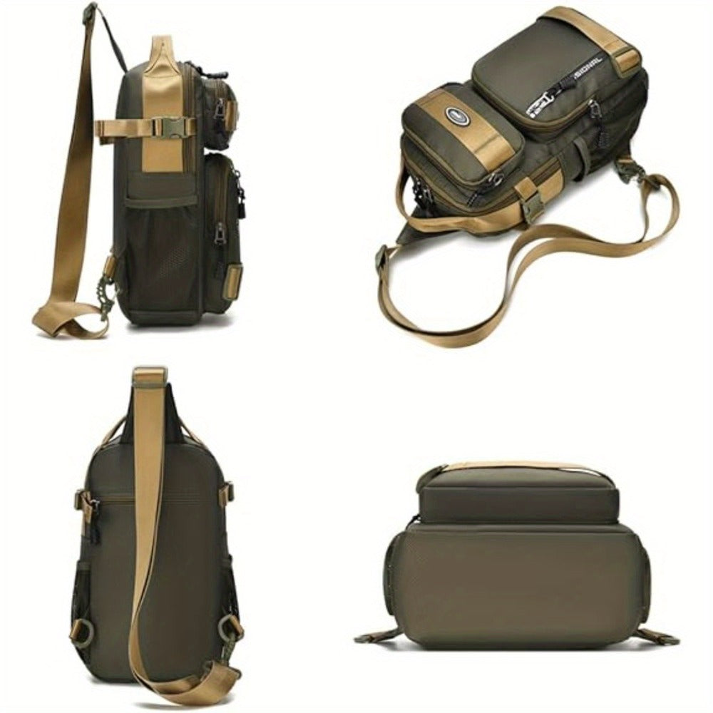 2026 Unisex Large Capacity Backpack - Lightweight Crossbody Bag with Multiple Compartments (Front, Top, Zippered Pocket), Adjustable Strap - Durable Nylon Backpack for Travel, Cycling, Commute, College, Day Trips - Everyday Carry Bag for Men & Women, Trav