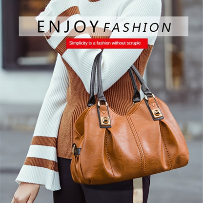 4pcs Vintage Handbag - Large Capacity, Multi-pocket, Women's Casual Tote Shoulder Bag Diagonal Span Bag