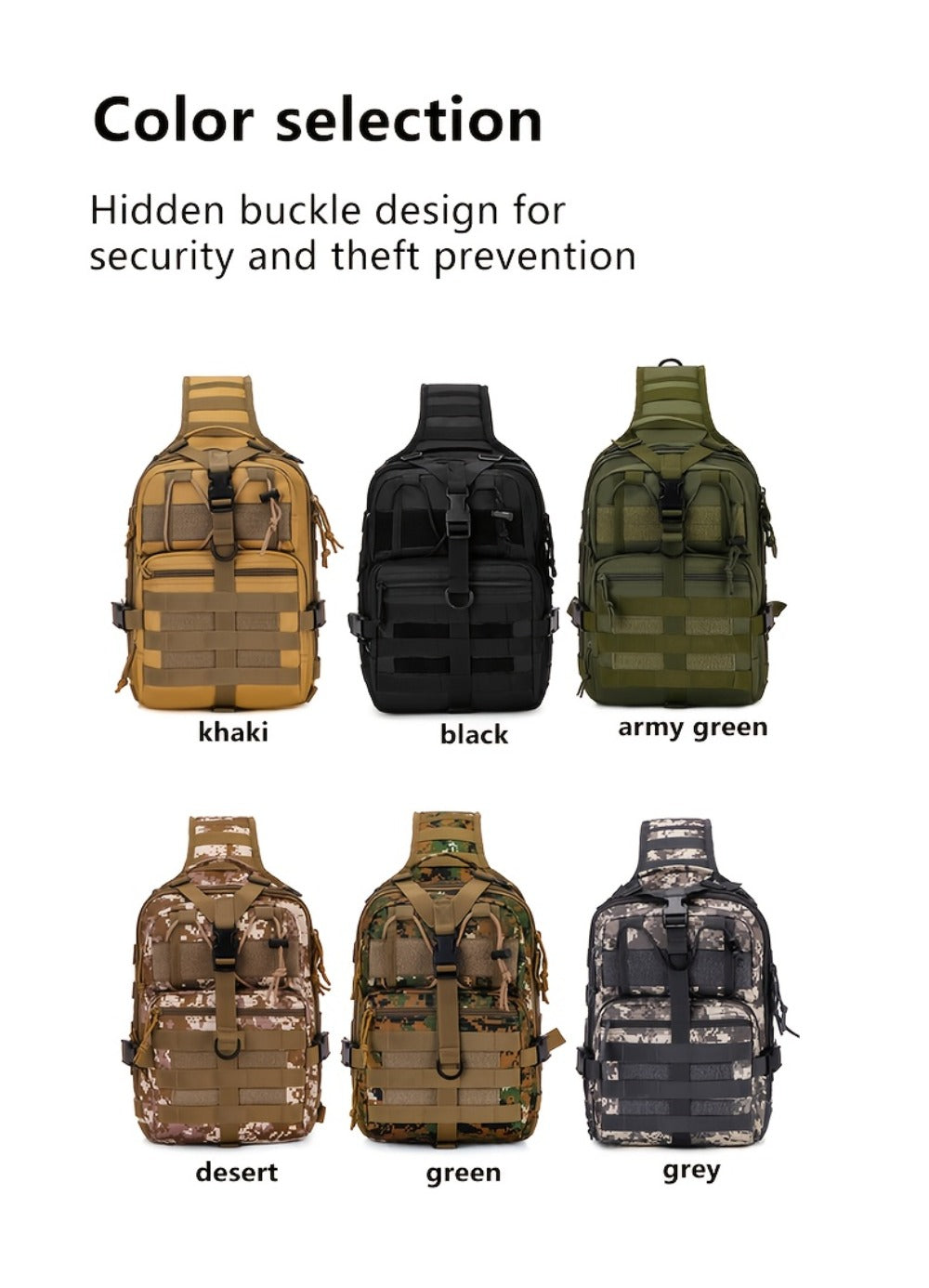 1pc 6.6gal Tactical Sling Backpack, Single Shoulder Crossbody Bag for Hiking Camping, Adjustable Strap Buckle & Smooth Zipper, Front D - ring Suspension, Outdoor EDC Pack with Flag Patch, Everyday Carry Gear for Men Women