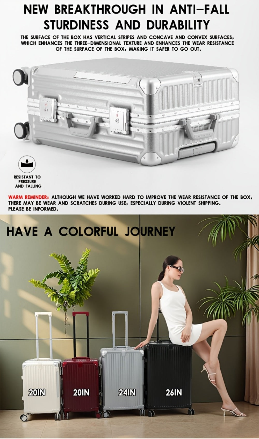 Carry On Luggage – 26 Inch, Large Capacity, Lightweight, for Travel | Bag Vero – detail view 20