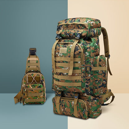 21.13gal Unisex Hiking Tactical Backpack, Outdoor Backpack Molle 3 Day Assault Pack, Hiking Camping Backpack With Multi Functional Pouches, Lightweight Outdoor Sports Travel Backpack, Perfect For Mountaineering Travel, Army Green, Traveling Backpack