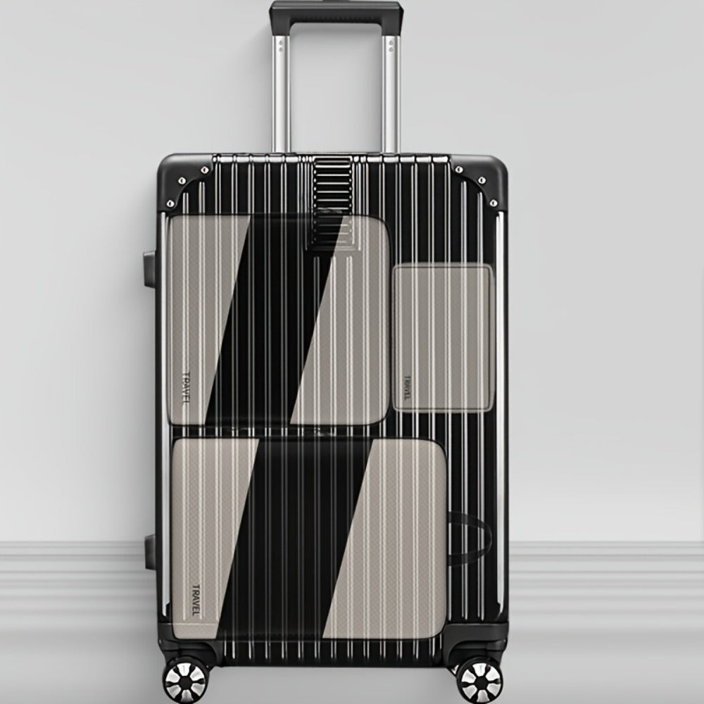 Six Compression Packing Cubes Designed for Travel - Perfect for Saving Luggage Space And Organizing Effortlessly. Essential Additions for Quick Packing And Unpacking, Ideal for Business Trips, Cruises, Camping, And Family Vacations