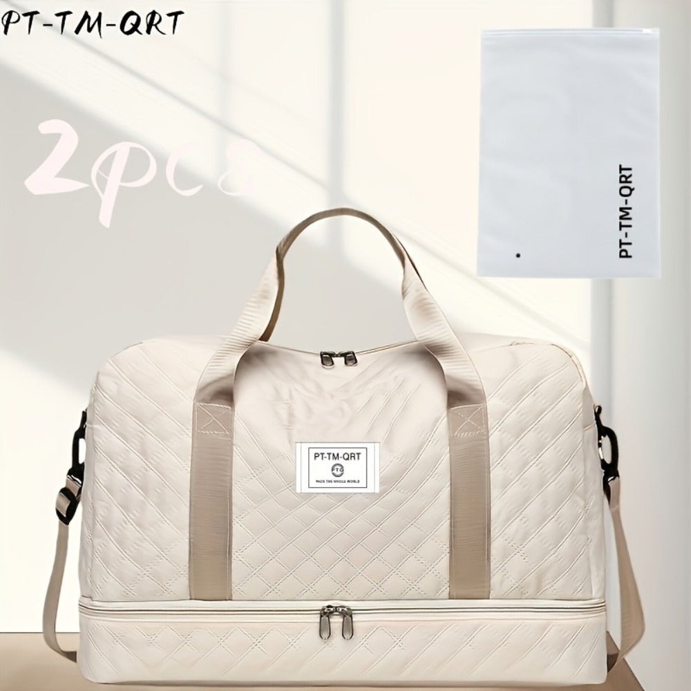 Fashionable Travel Bag, Large-Capacity Practical Handbag, Made of Durable And Wear-Resistant Fabric, Suitable for Travel And Gym, Stylish, Versatile, Lightweight, And Easy to Store