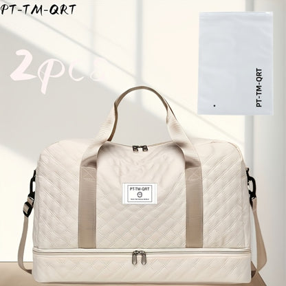 Fashionable Travel Bag, Large-Capacity Practical Handbag, Made of Durable And Wear-Resistant Fabric, Suitable for Travel And Gym, Stylish, Versatile, Lightweight, And Easy to Store