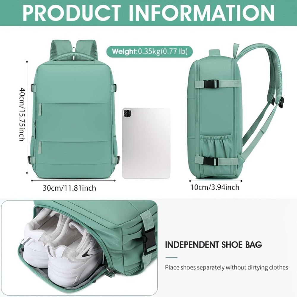Backpack for Women – 5-Piece, Large Capacity, Expandable, for Travel | Bag Vero – detail view 8