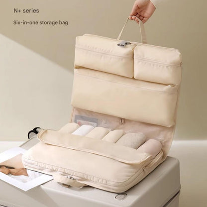 6-in-1 Compression Packing Cubes | Travel Organizer for Clothes, Underwear & Essentials | Foldable & Hangable for Effortless Suitcase Packing