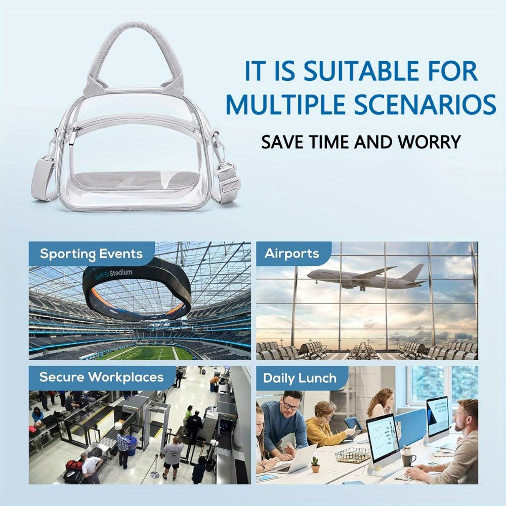 Tote Bag – Clear, Transparent, Adjustable Strap, for Travel & Work | Bag Vero – detail view 5