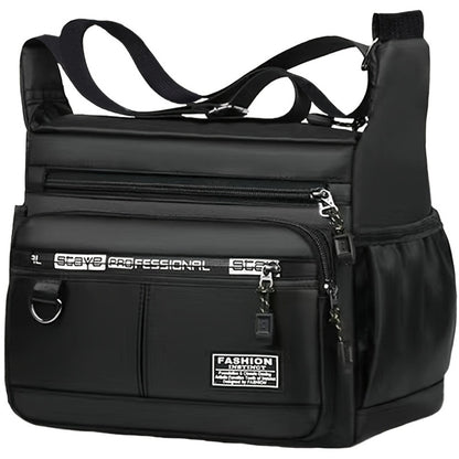Unisex Adjustable Strap Crossbody Backpack | Multi-pocket Durable Nylon Messenger Bag, Suitable for Daily Commuting, Work, and Travel, Available in Black and Various Colors