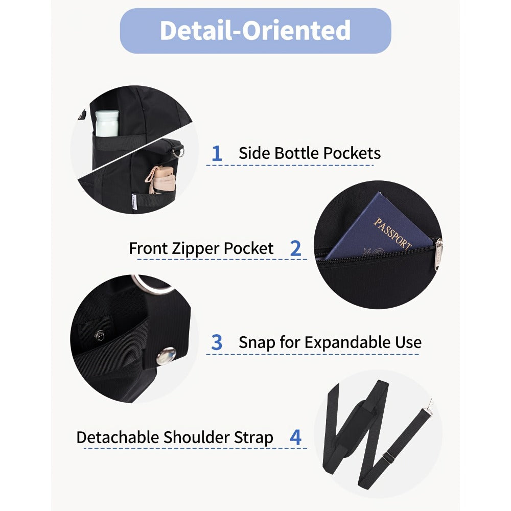 5.28gal Foldable Travel Luggage Bag Duffel Bag Under-Seat Travel Bag, Carry Bag, Hand Luggage, Overnight Bag for Men And Women for Gym, Weekend Trips, Daily Commute