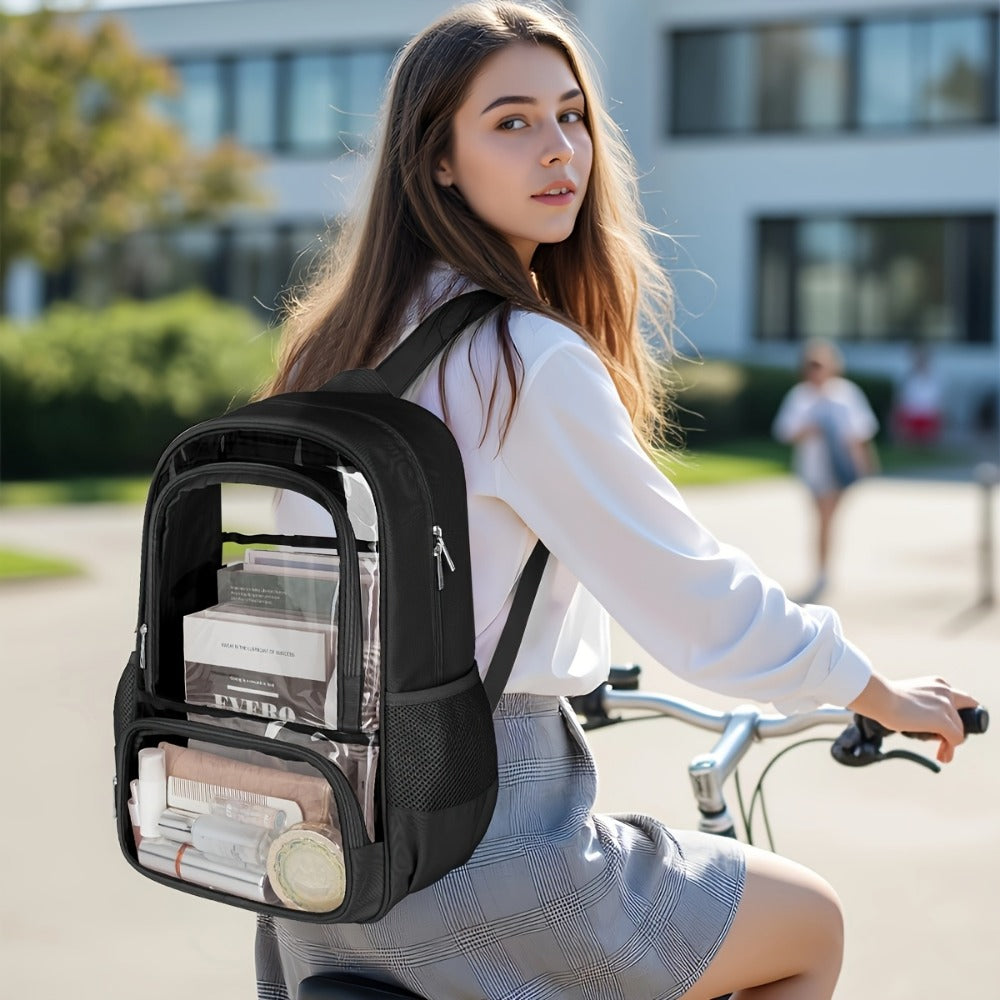 Backpack for Women – PVC, Clear, Transparent, for Travel & School | Bag Vero – detail view 6