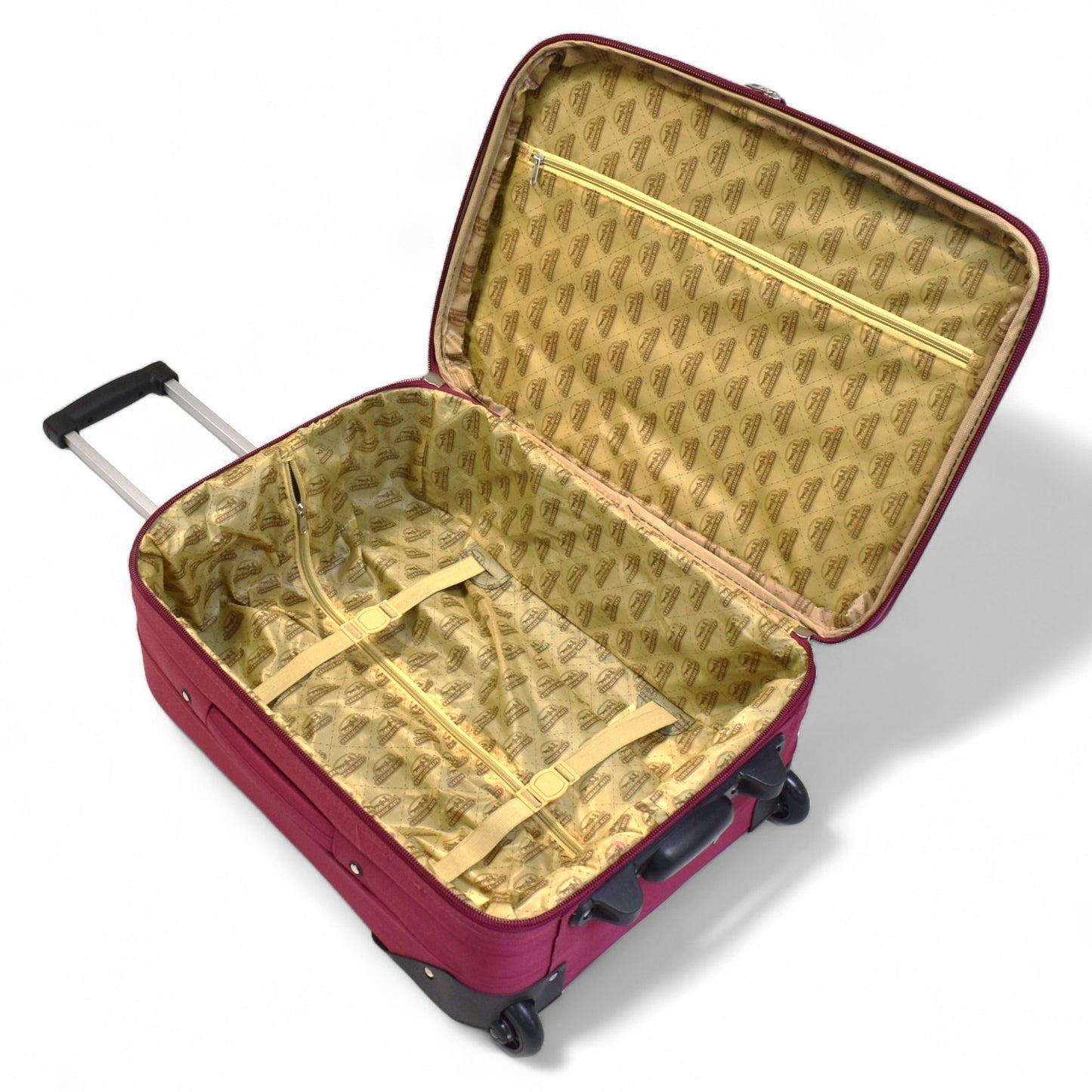 5-Piece Lightweight Softside Luggage Set – 2-Wheel Expandable Rolling Suitcases with Telescopic Handle – Durable Travel Case Set in Multiple Sizes – Inline Wheels & Zipper Compartments – Ideal for Business, Family Travel, Weekend Trips – Black, Red, Brown