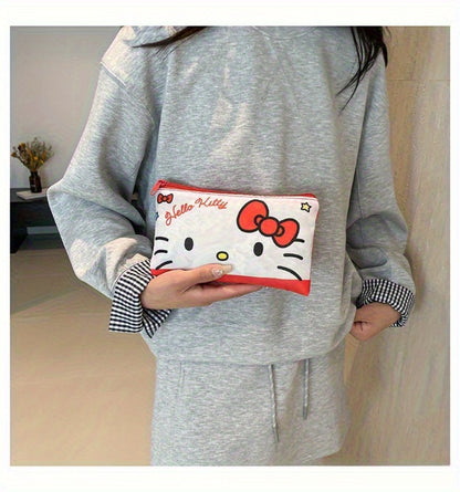 Sanrio KT Cat Stroller Travel Bag Storage Cosmetic Bag Two-Piece Kurumi Hand-Held Short-Distance Luggage Bag Large Capacity Gym Bag