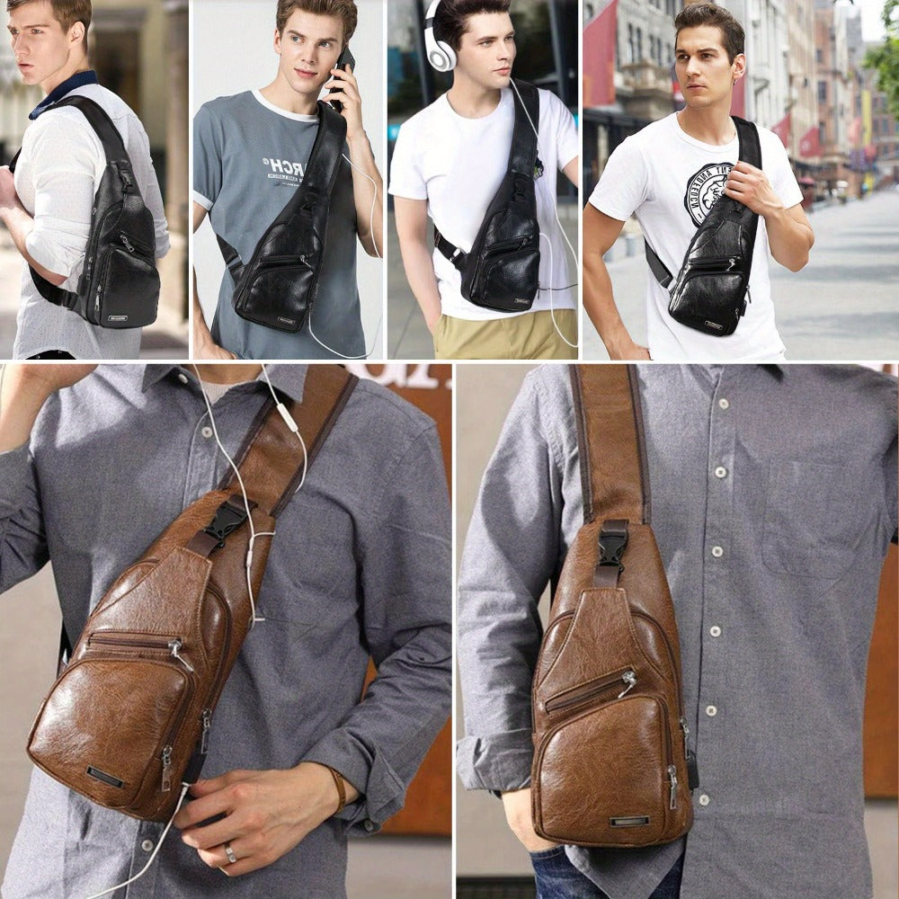 Men'S Stylish And Durable Anti-Theft Chest Bag, Comfortable, Secure, Multi-Functional, Adjustable Chest Bag, Shoulder Backpack for Sports And Outdoor Adventures