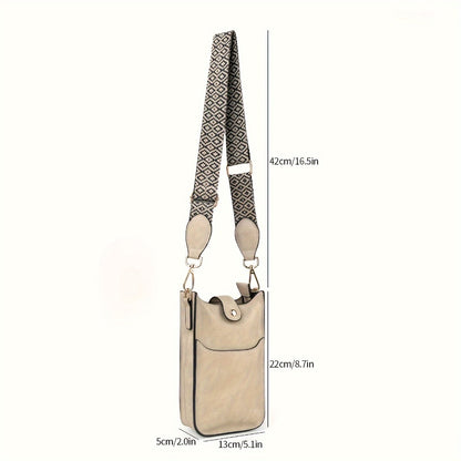 Women's Phone & Coin Purse Mini Shoulder Bag - -Stain Mini Handbag with Adjustable Strap & Buckle Closure, Deep //, Soft Durable Wallet for Smartphone,, Cards - Elegant Portable Everyday Bag