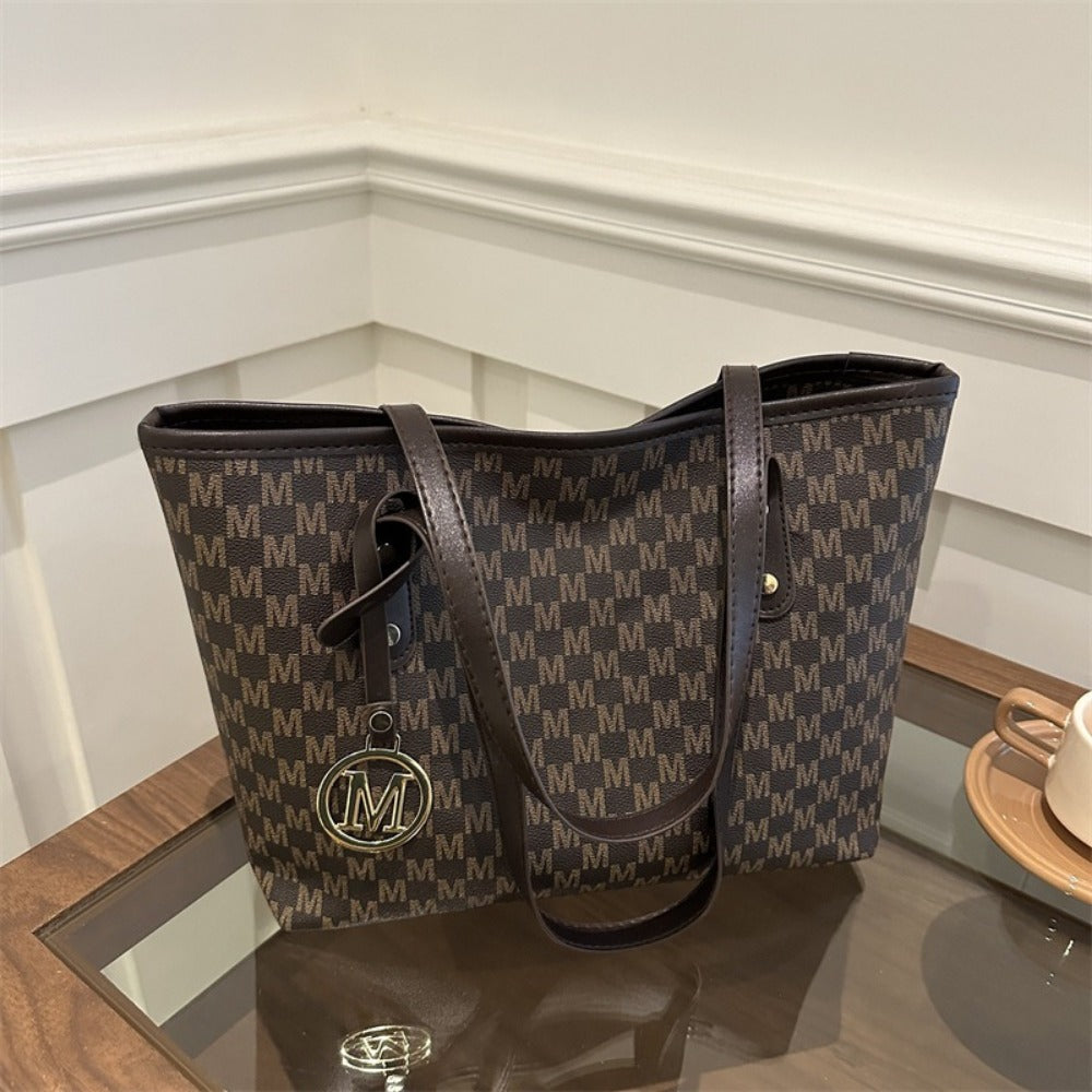 Tote Bag for Women – Large Capacity, Checkered Large Capacity Retro Plaid | Bag Vero – detail view 22