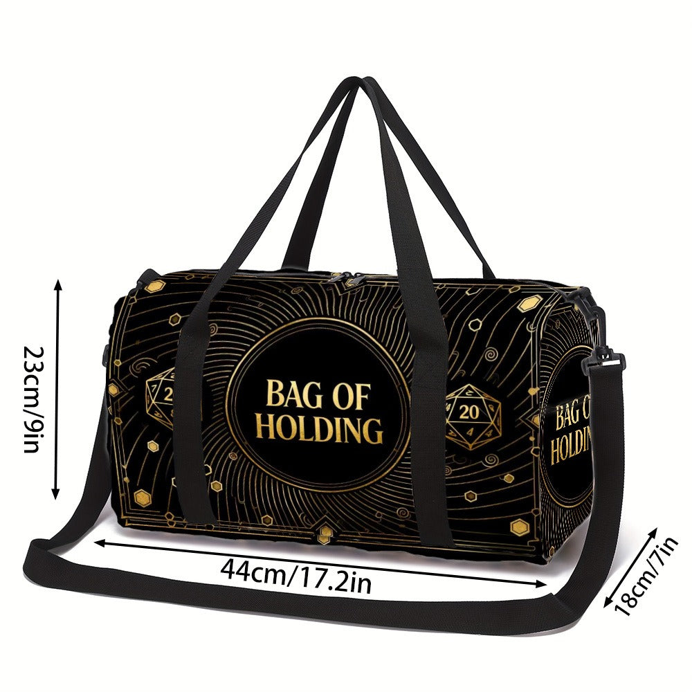 BAG OF HOLDING Large Capacity Travel Bag with Side/Inner Pockets & Adjustable Strap - Durable Polyester Suitcase-Fixable Gym Yoga Bag Suitable for Daily Use, Gym, Travel - Great Gift for & (Machine Washable)
