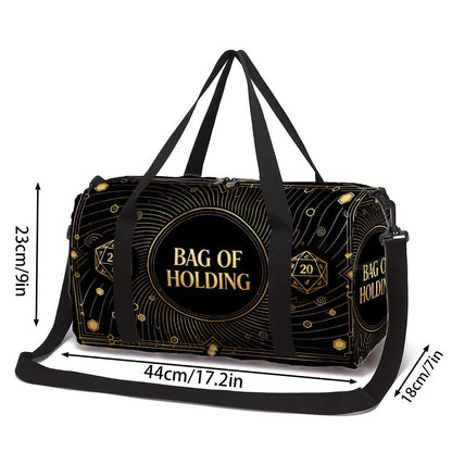 BAG OF HOLDING Large Capacity Travel Bag with Side/Inner Pockets & Adjustable Strap - Durable Polyester Suitcase-Fixable Gym Yoga Bag Suitable for Daily Use, Gym, Travel - Great Gift for & (Machine Washable)