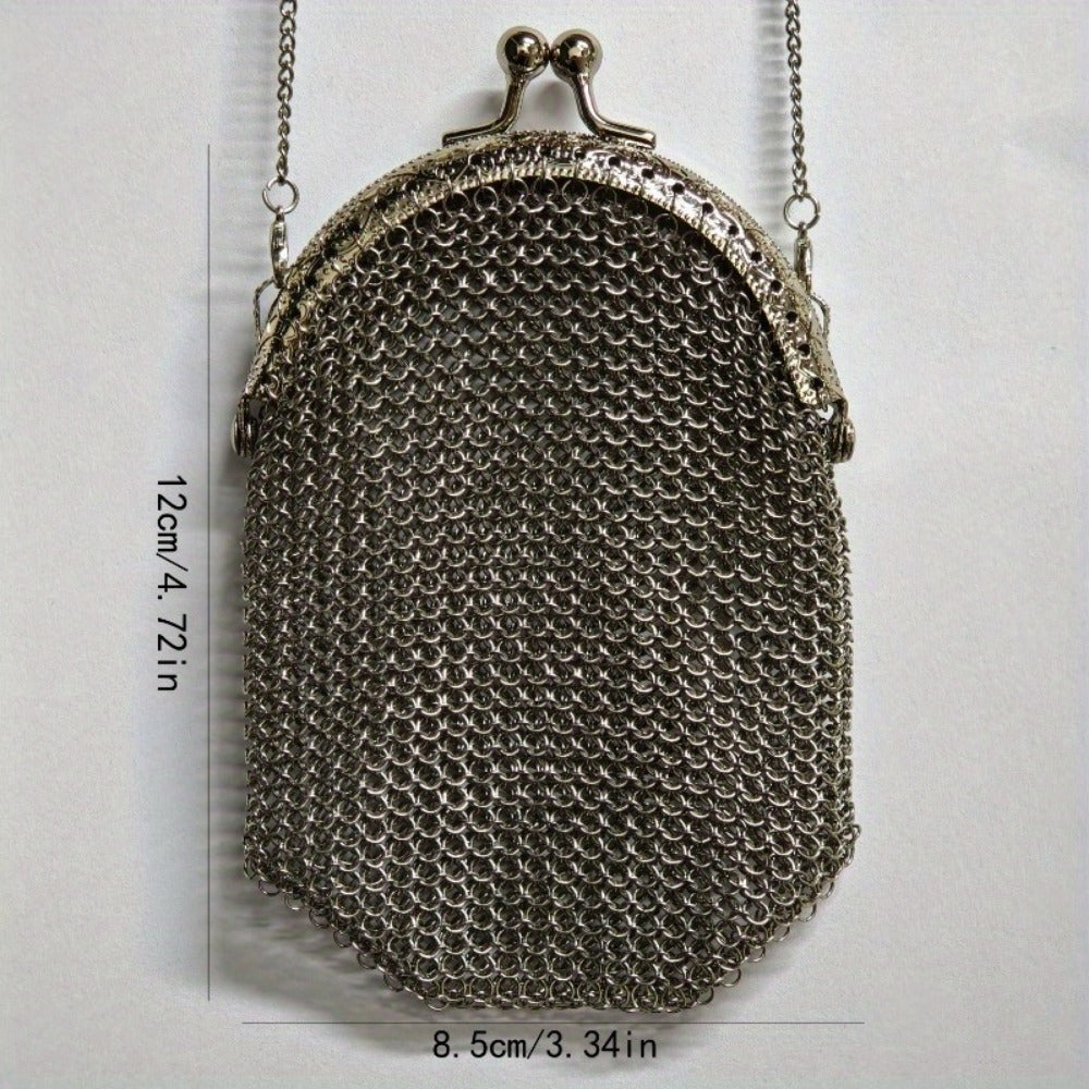 Women's Wallet – Mini, Metal Mesh Coin Chain Strap | Bag Vero – detail view 9