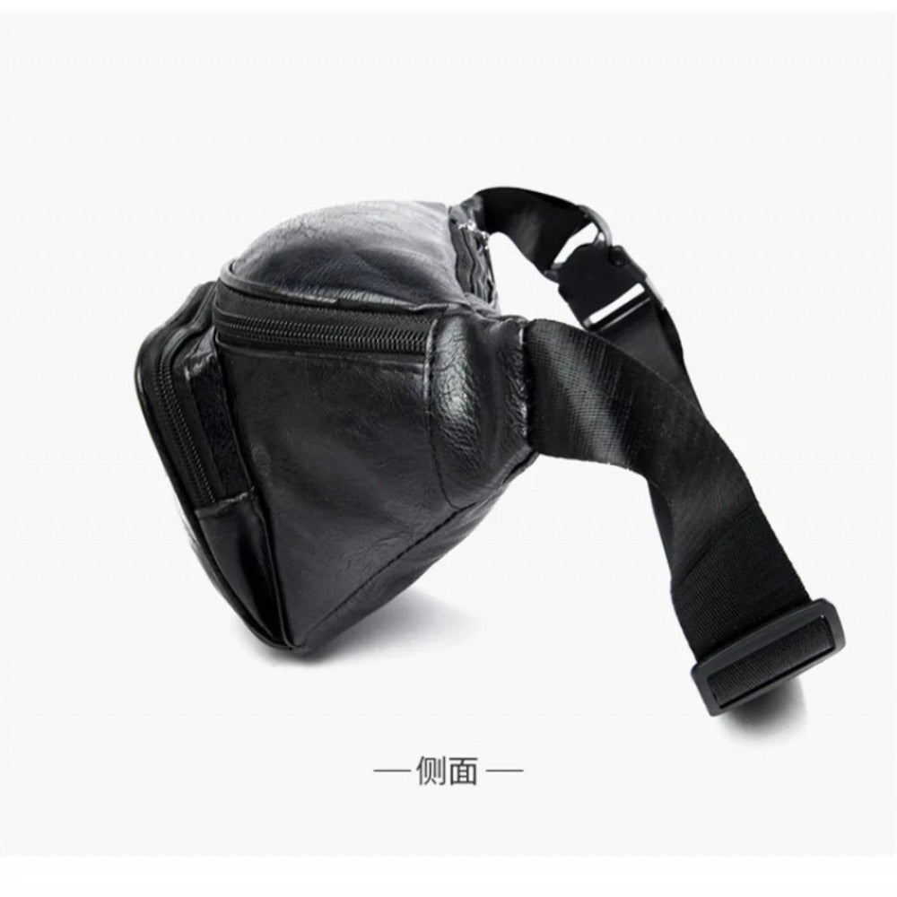 3 Colors Men And Women Casual Waist Bag Faux Leather Waist Bag with Adjustable Shoulder Strap Suitable for Exercise, Running, Traveling, Hiking, Fitness, Sports Large Capacity Phone Bag