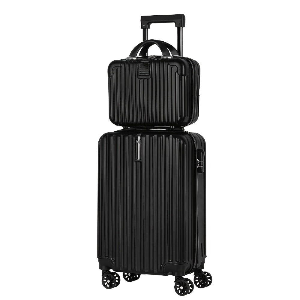 2pcs Set Trolley Case Hook (20"+ 14"), with Suitcase, Lightweight PC Abs Hardshell, TSA Lock, Multi-color Options
