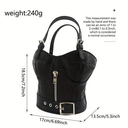 Hot Hot Bags in Europe And America, Fashion Trend Designer Catwalk Handbags, Dark Punk Zipper Bags, Creative Shape Small Bags, Hand-Carrying Coin Wallets, Factory Supplies, High Quality