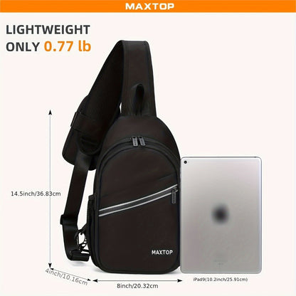 Sling Backpack Crossbody Sling Bag with Detachable Phone Pouch for Women Men Multipurpose Travel Hiking Chest Bag