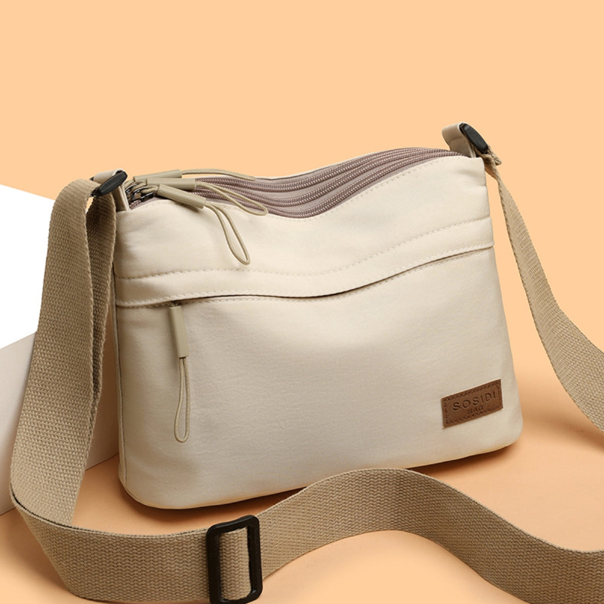 Women's Large Capacity Multi-Zip Tote Bag & Crossbody Purse with Adjustable Strap - Heavy-Duty Suitable for Work, Commute,, Shopping, 5-Pocket, Minimalist Handbag in ////, Non- Bag