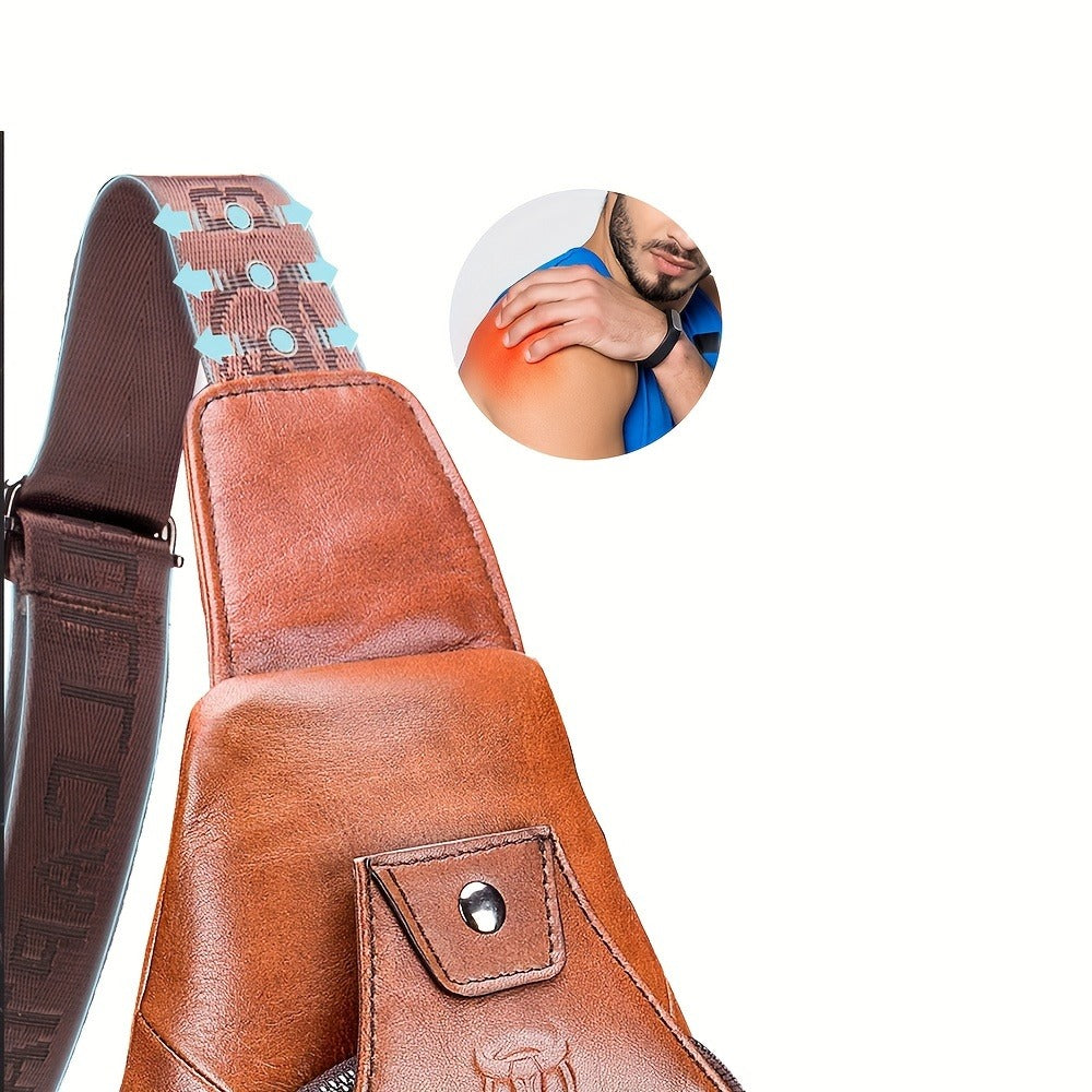 Sling Bag – Genuine Leather, for Travel & Everyday Use | Bag Vero – detail view 14