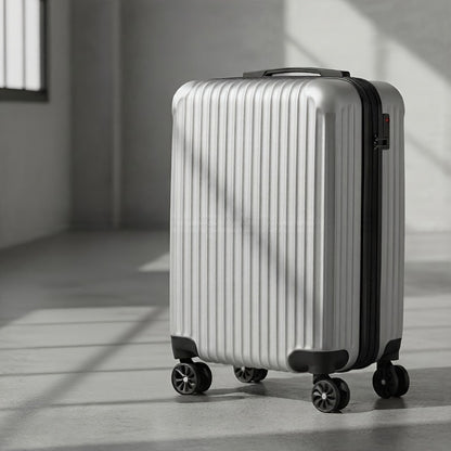 Luggage Trolley Case, 20-inch Boarding Case, ABS Lightweight Hard Shell, 360-degree Smooth Swivel Wheels, TSA Lock, Telescopic Handle, Suitable for Various Travel Occasions, Black, White, Rose Golden, Silvery Gray