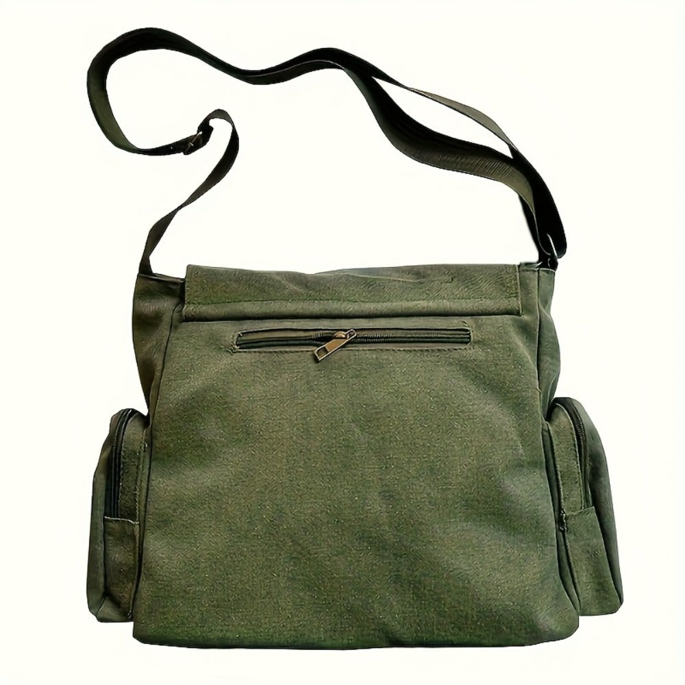 Large-Capacity Retro Crow Print Tote & Crossbody Bag Suitable for Men & Women, Adjustable Strap Shoulder Handbag with Crow, Zipper Closure Flip Tote, Messenger Bag for Travel,,, Gift