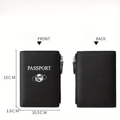 1pc Men And Women Fashion Card Bag Superior Genuine Leather Id Bag Passport Bag Anti-Theft Credit Card Bag Rfid Passport Holder Id Bag Wallet One Bag
