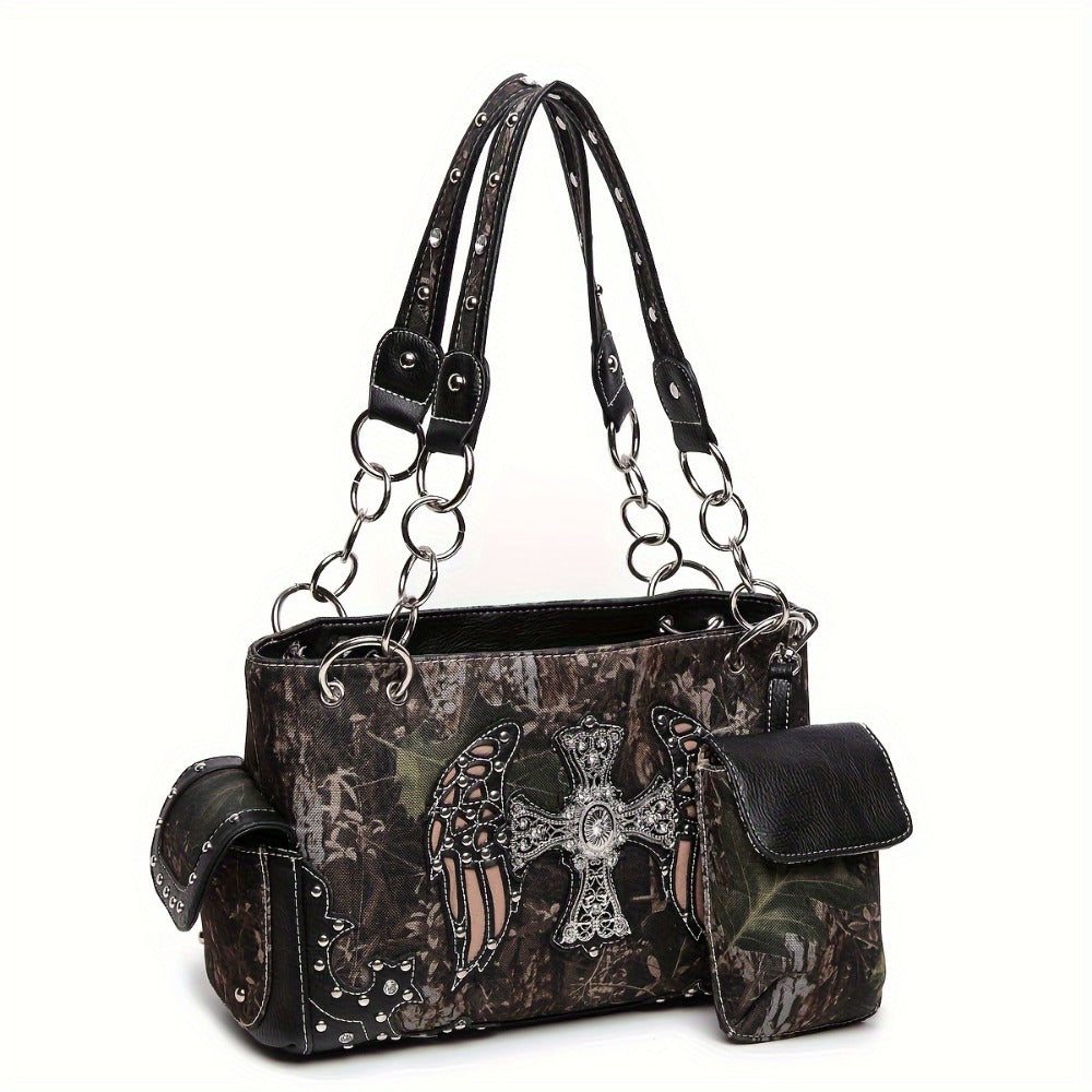 Women's Wallet – Western Studded Concealed Carry Camouflage | Bag Vero – detail view 19